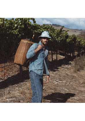 Indigo Striped Denim Trouser