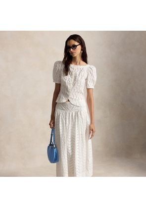 Cotton Eyelet Maxi Skirt