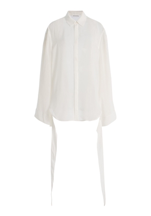 The Frankie Shop Verlin Chiffon Tie-Cuff Shirt - Moda Operandi