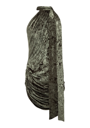 SIEDRÉS Franky Halter Velvet Mini Dress - Moda Operandi