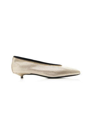 LUCASHEVA Alisa Crystal Leather Pumps - Moda Operandi