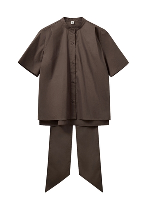 THE GARMENT Cyprus Cotton-Blend Scarf Shirt - Moda Operandi