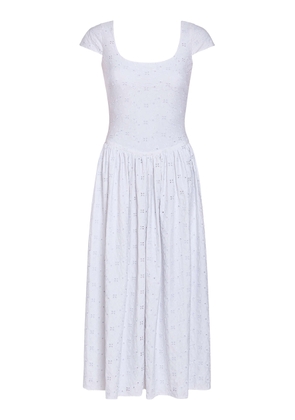 Markarian Cora Jersey Eyelet Midi Dress - Moda Operandi