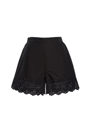 By Malene Birger Greta Eyelet Cotton Shorts - Moda Operandi