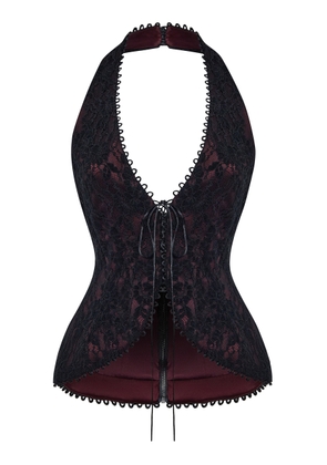 Rasario Open-Back Lace Corset Top - Moda Operandi