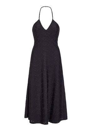 Markarian Sylvette Eyelet Jersey Midi Halter Dress - Moda Operandi