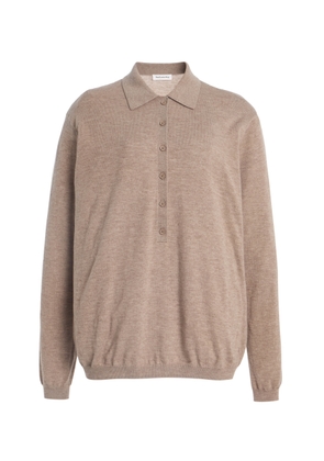 The Frankie Shop Tala Knit Wool-Blend Polo Shirt - Moda Operandi