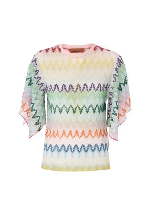 Missoni Zig Zag Wide-Sleeve Raschel Top - Moda Operandi
