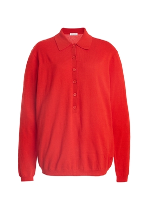 The Frankie Shop Tala Knit Wool-Blend Polo Shirt - Moda Operandi