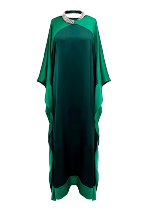 SemSem Embellished Color-Blocked Silk Caftan Dress - Moda Operandi