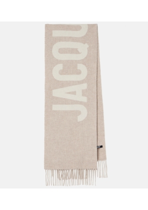 Jacquemus Logo jacquard virgin wool scarf