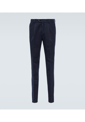 Brunello Cucinelli Cotton gabardine slim pants
