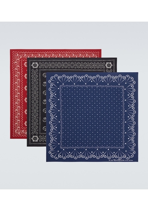 RRL Set of 3 printed cotton bandanas