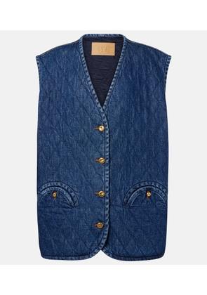 Blaze Milano Suffolk quilted denim vest