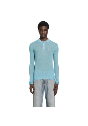 Unisex Overdyed Heather Knit polo