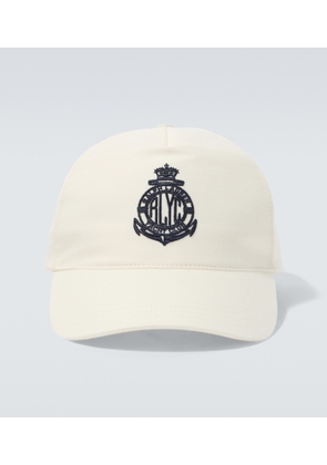 Ralph Lauren Purple Label Logo silk and linen canvas baseball cap