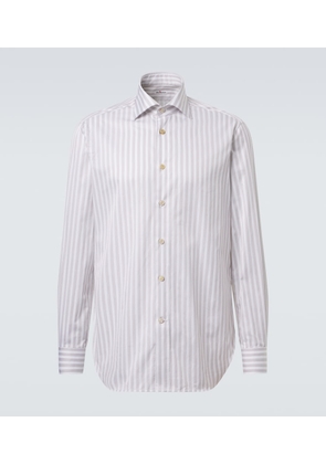 Kiton Striped cotton poplin shirt