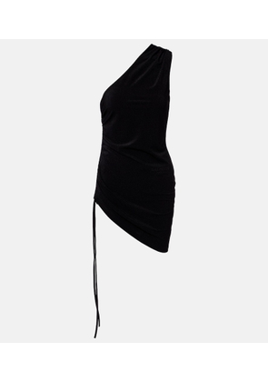 Balmain Ruched one-shoulder minidress