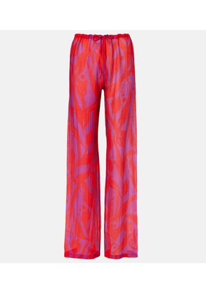 Dries Van Noten Pachas silk straight pants