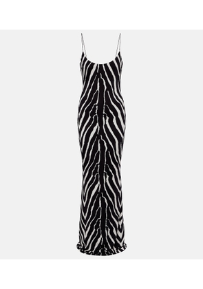The New Arrivals Ilkyaz Ozel Zebra-print jersey gown