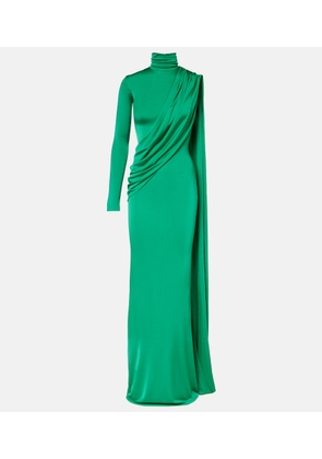 The New Arrivals Ilkyaz Ozel Aya caped satin gown
