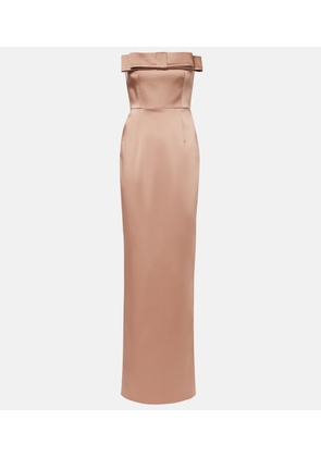 The New Arrivals Ilkyaz Ozel Sisu bow-detail satin bustier gown