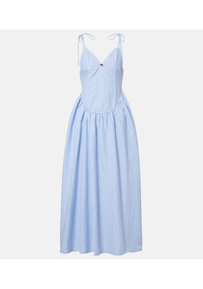 Bananhot Paloma gingham cotton poplin maxi dress