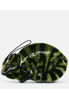 Alemais Chameleon Small beaded clutch