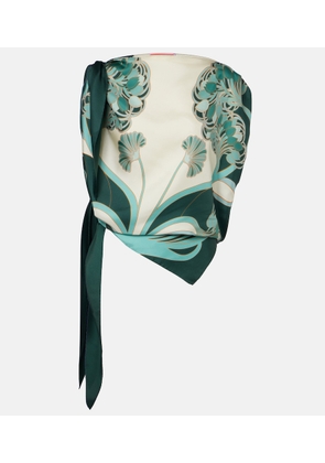 La DoubleJ Full-On printed silk twill top