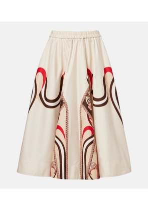 La DoubleJ Ballerina cotton gabardine midi skirt