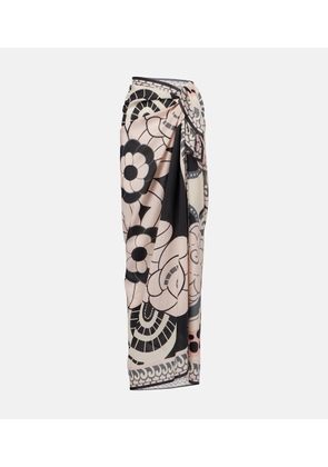 La DoubleJ Printed cotton beach cover-up