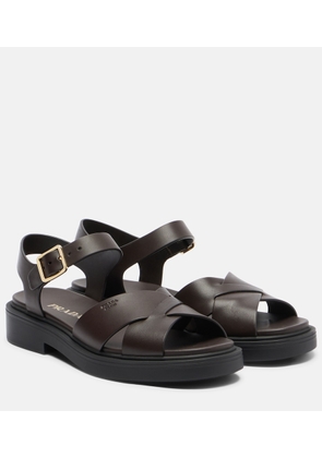 Prada Leather platform sandals