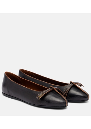 Prada Leather ballet flats