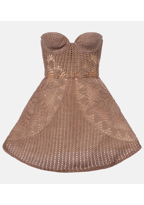 Magda Butrym Crochet cotton corset dress