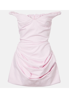 Magda Butrym Gathered off-shoulder denim minidress