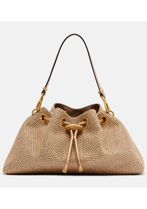 Jimmy Choo Cinch Small raffia-effect tote bag