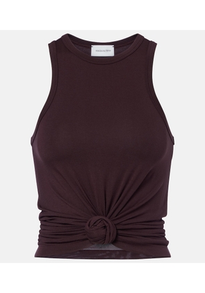 Magda Butrym Floral-applique cotton-blend tank top