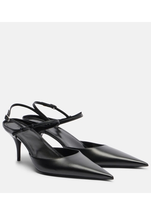Balenciaga Avenue Bow leather slingback pumps