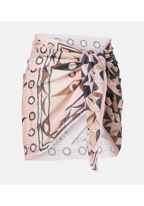 Pucci Mixed Print cotton beach cover-up