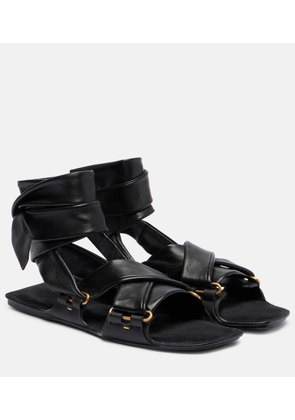 Khaite Boden Tie leather sandals