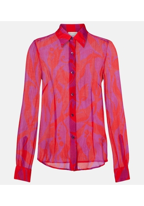Dries Van Noten Cloudy printed silk shirt