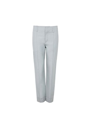 Cigarette pants made of a linen and cotton blend