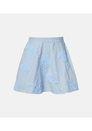 Rotate Embroidered cotton miniskirt