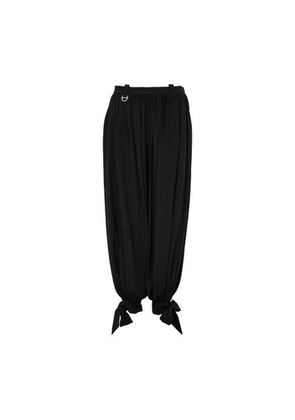 Flowy pleated crepe chine pants