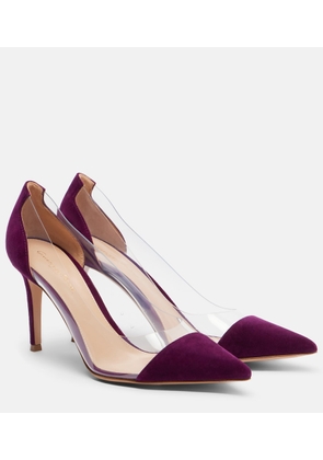 Gianvito Rossi Plexi suede and TPU pumps