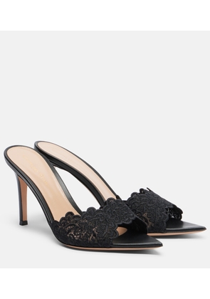 Gianvito Rossi Yvonne lace mules