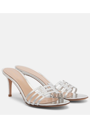 Gianvito Rossi Metallic leather mules