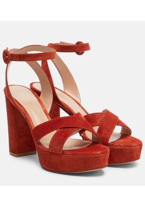 Gianvito Rossi Sabrina suede platform sandals
