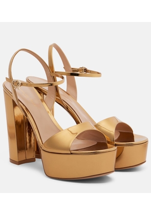 Gianvito Rossi Marlena metallic leather platform sandals