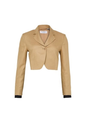 Cropped single-breasted blazer